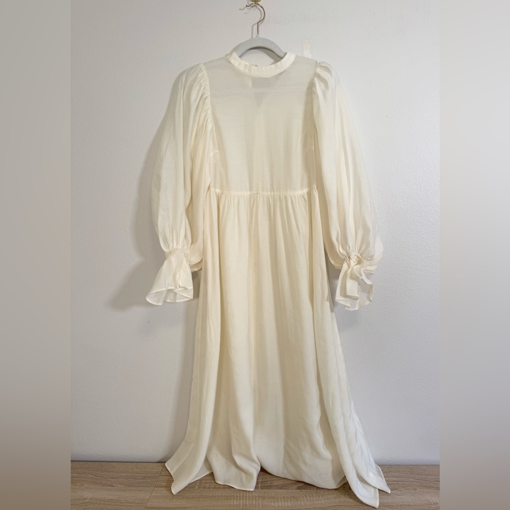 SNIDEL Dress‎ Ivory Bell Sleeve Romantic Victorian Peasant Dress Women’s Sz OS